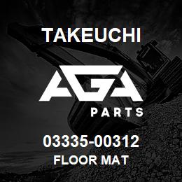 03335-00312 Takeuchi FLOOR MAT | AGA Parts