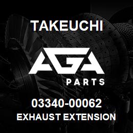03340-00062 Takeuchi EXHAUST EXTENSION | AGA Parts