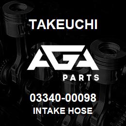 03340-00098 Takeuchi INTAKE HOSE | AGA Parts