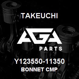 Y123550-11350 Takeuchi BONNET CMP | AGA Parts