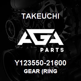 Y123550-21600 Takeuchi GEAR (RING | AGA Parts