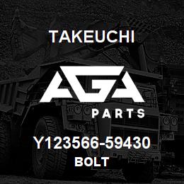 Y123566-59430 Takeuchi BOLT | AGA Parts