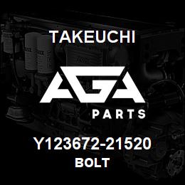 Y123672-21520 Takeuchi BOLT | AGA Parts