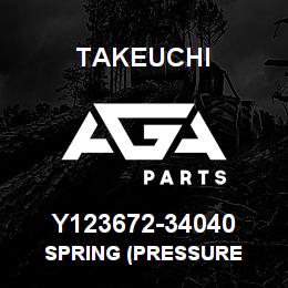 Y123672-34040 Takeuchi SPRING (PRESSURE | AGA Parts