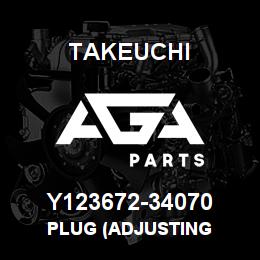 Y123672-34070 Takeuchi PLUG (ADJUSTING | AGA Parts