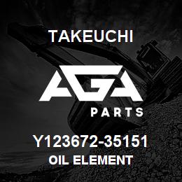 Y123672-35151 Takeuchi OIL ELEMENT | AGA Parts