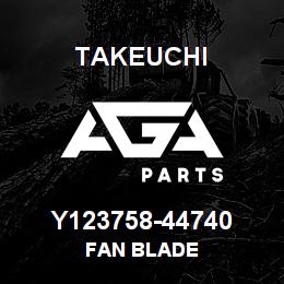 Y123758-44740 Takeuchi FAN BLADE | AGA Parts