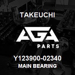 Y123900-02340 Takeuchi MAIN BEARING | AGA Parts