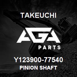 Y123900-77540 Takeuchi PINION SHAFT | AGA Parts