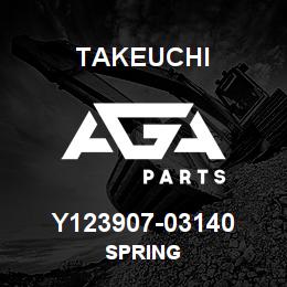 Y123907-03140 Takeuchi SPRING | AGA Parts