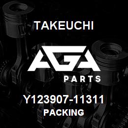 Y123907-11311 Takeuchi PACKING | AGA Parts