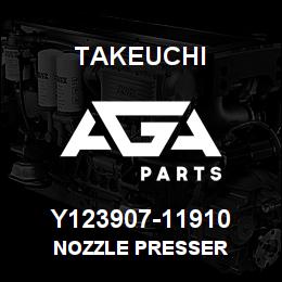 Y123907-11910 Takeuchi NOZZLE PRESSER | AGA Parts