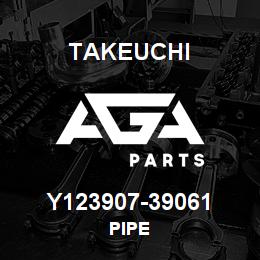 Y123907-39061 Takeuchi PIPE | AGA Parts