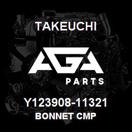 Y123908-11321 Takeuchi BONNET CMP | AGA Parts