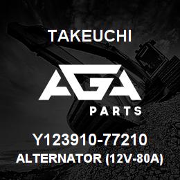 Y123910-77210 Takeuchi ALTERNATOR (12V-80A) | AGA Parts