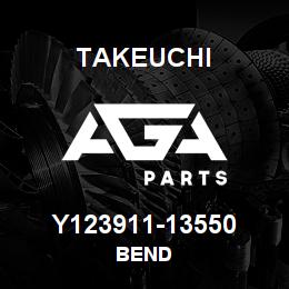 Y123911-13550 Takeuchi BEND | AGA Parts