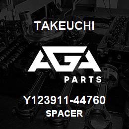 Y123911-44760 Takeuchi SPACER | AGA Parts