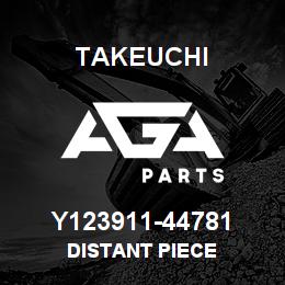 Y123911-44781 Takeuchi DISTANT PIECE | AGA Parts