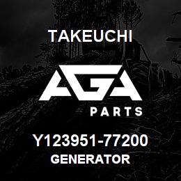 Y123951-77200 Takeuchi GENERATOR | AGA Parts