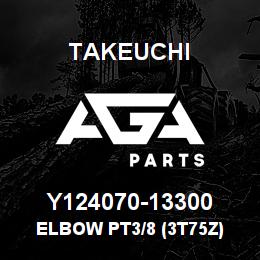 Y124070-13300 Takeuchi ELBOW PT3/8 (3T75Z) | AGA Parts