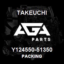 Y124550-51350 Takeuchi PACKING | AGA Parts