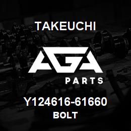 Y124616-61660 Takeuchi BOLT | AGA Parts