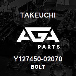 Y127450-02070 Takeuchi BOLT | AGA Parts