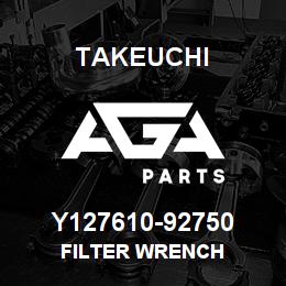 Y127610-92750 Takeuchi FILTER WRENCH | AGA Parts