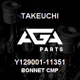 Y129001-11351 Takeuchi BONNET CMP | AGA Parts