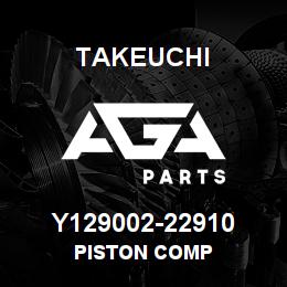 Y129002-22910 Takeuchi PISTON COMP | AGA Parts