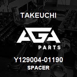 Y129004-01190 Takeuchi SPACER | AGA Parts