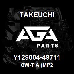 Y129004-49711 Takeuchi CW-T A (MP2 | AGA Parts