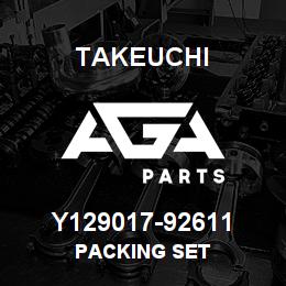 Y129017-92611 Takeuchi PACKING SET | AGA Parts