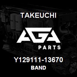 Y129111-13670 Takeuchi BAND | AGA Parts