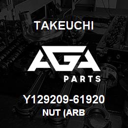 Y129209-61920 Takeuchi NUT (ARB | AGA Parts