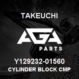 Y129232-01560 Takeuchi CYLINDER BLOCK CMP | AGA Parts