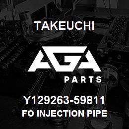Y129263-59811 Takeuchi FO INJECTION PIPE | AGA Parts