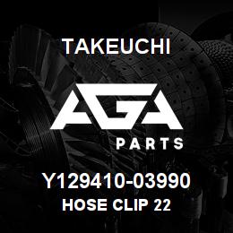 Y129410-03990 Takeuchi HOSE CLIP 22 | AGA Parts