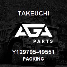 Y129795-49551 Takeuchi PACKING | AGA Parts