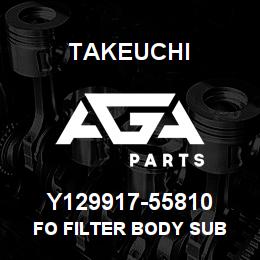 Y129917-55810 Takeuchi FO FILTER BODY SUB | AGA Parts