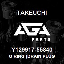 Y129917-55840 Takeuchi O RING (DRAIN PLUG | AGA Parts