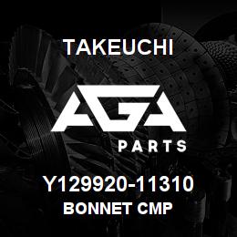 Y129920-11310 Takeuchi BONNET CMP | AGA Parts
