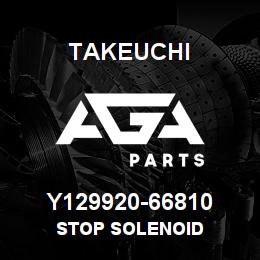 Y129920-66810 Takeuchi STOP SOLENOID | AGA Parts