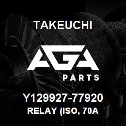 Y129927-77920 Takeuchi RELAY (ISO, 70A | AGA Parts