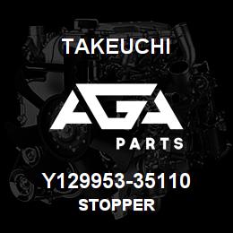 Y129953-35110 Takeuchi STOPPER | AGA Parts