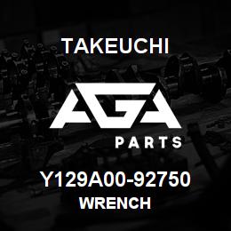 Y129A00-92750 Takeuchi WRENCH | AGA Parts
