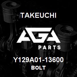 Y129A01-13600 Takeuchi BOLT | AGA Parts