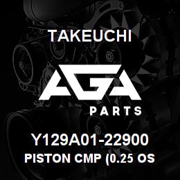 Y129A01-22900 Takeuchi PISTON CMP (0.25 OS | AGA Parts