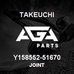 Y158552-51670 Takeuchi JOINT | AGA Parts