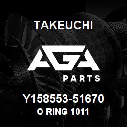 Y158553-51670 Takeuchi O RING 1011 | AGA Parts